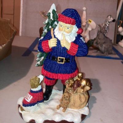 Lot B44: New York Giants Santa and Christmas Bells