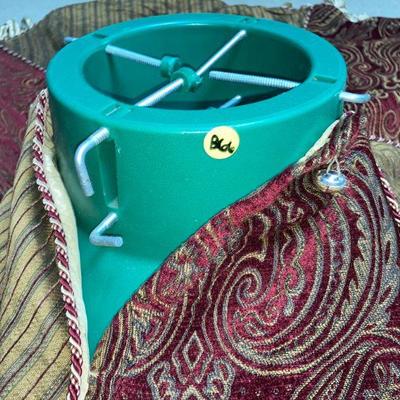Lot B66: Christmas Tree Stand and Skirt. 