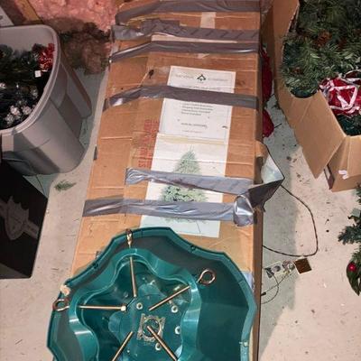 Lot B66: Christmas Tree Stand and Skirt. 