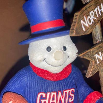 Lot B75: New York Giants Christmas Figurine Lot