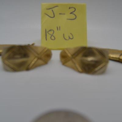 Lot J3: Necklace/Choker & Earrings Set Goldtone Vintage