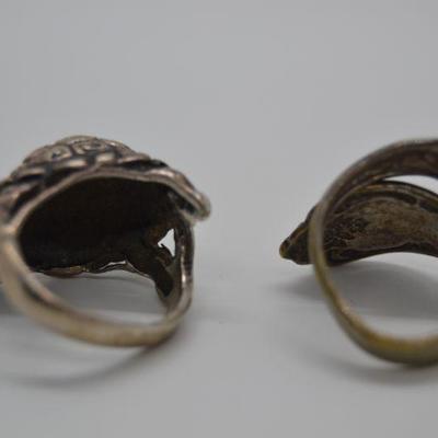 Lot J12: Vintage pair of rings Turtle