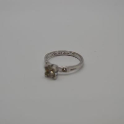 Lot J13: Sterling w/chipped CZ and silverplate spoonring