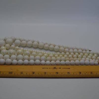 Lot J19: White costume jewelry, vintage lot