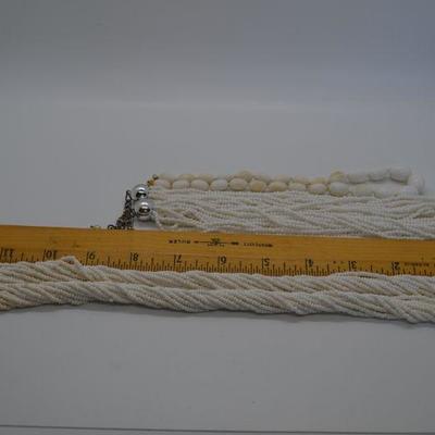 Lot J19: White costume jewelry, vintage lot