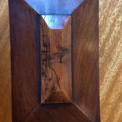 Antique Wood Box with Two Compartments
