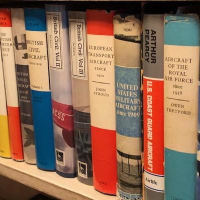 Bookshelf Including Model Airplane Books