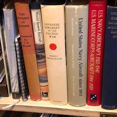 Bookshelf Including Model Airplane Books