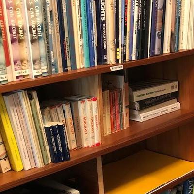 Tall Bookshelf with Civil War and Other Airplane Books