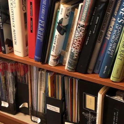 Tall Bookshelf with Civil War and Other Airplane Books