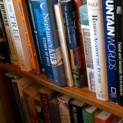 Tall Bookshelf with Assorted Books