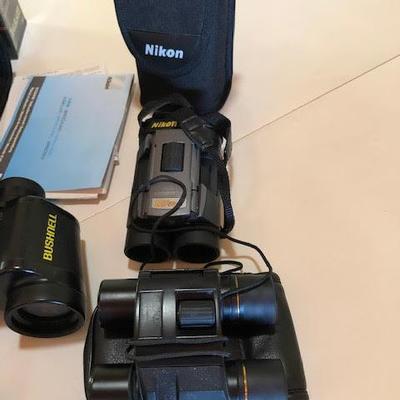 Lot of Binoculars by Nikon Trailblazer Bushnell Rugged Exposure