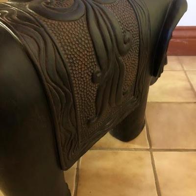 Carved Wood Elephant Statue