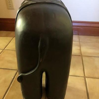 Carved Wood Elephant Statue