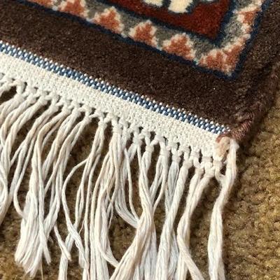 Hand Woven and Knotted Indian Elephants Rug