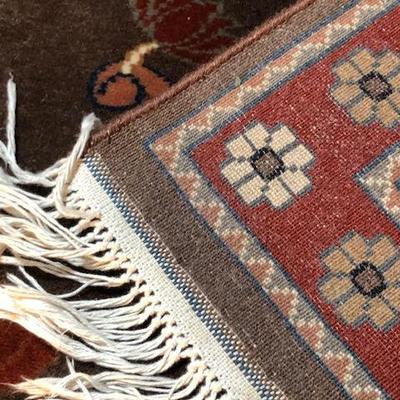 Hand Woven and Knotted Indian Elephants Rug