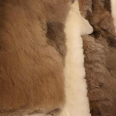 Genuine Lama Alpaca Fur Rug or Throw Blanket