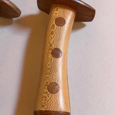 Lot of 4 Display Wood Practice Swords and a Machete