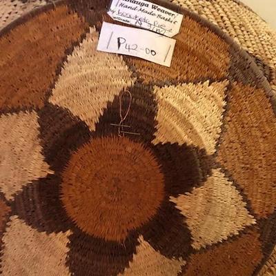 Pair of Vintage Woven Baskets incl Xhauga Weavers from Botswana