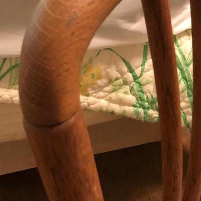 Pair of 2 Mid Century Chairs with Cream Cushion