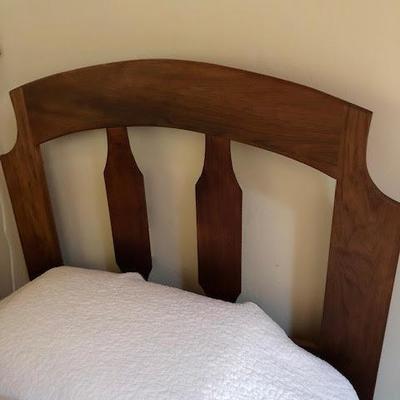 Hand Made Beautiful Wood Twin Bed Frame and Mattress Set