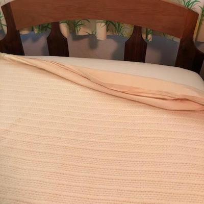 Pair of Hand Made Twin Wood Headboards and Mattress Sets
