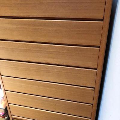Beautiful Tall Natural Wood Dresser
