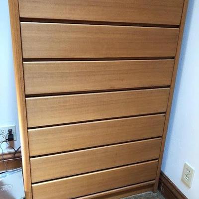 Beautiful Tall Natural Wood Dresser