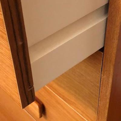 Beautiful Wood Dresser with Square Knobs