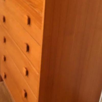Beautiful Wood Dresser with Square Knobs