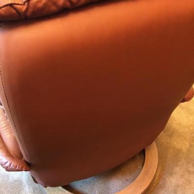 Vintage Chairworks Leather Chair with Foot Rest