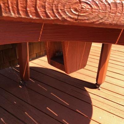 Red Outdoor Circle Dining Table