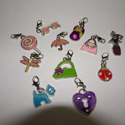 Summer Time Fun Charms, Kids Charms, Lady Bug, Dragon Fly, Sun Glasses, Purse, Flip Flop and more! 
