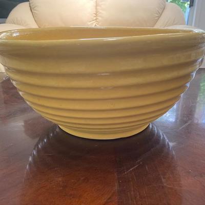 Lot #697 Large Yellow Pottery Bowl 