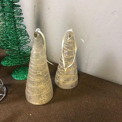 #122 Christmas tree assortment Wire, Mercury Glass