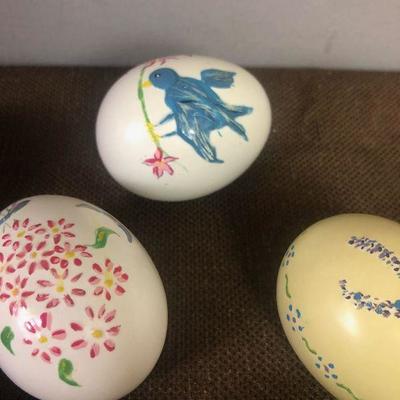 #123 Ceramic Hand Decorated Easter Eggs