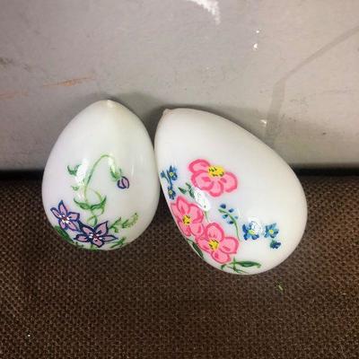 #125 Hand Painted Glass Easter Eggs