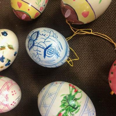 #127 Hand Decorated Real Chicken Eggs