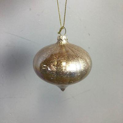 #133 Glass Golden Ornaments 