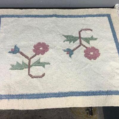 #135 Off White Small Cotton Wool Rug 