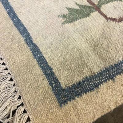 #135 Off White Small Cotton Wool Rug 