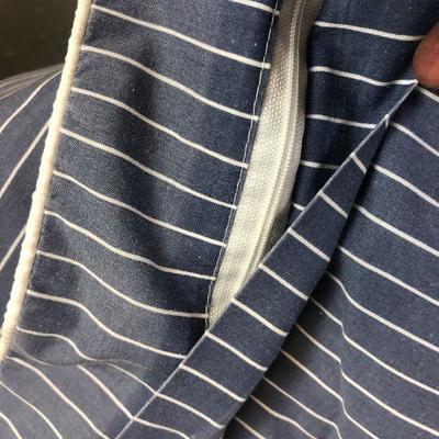 #160 Blue Striped Duvet Cover 