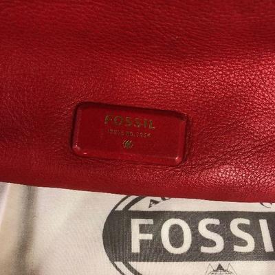 #172 FOSSIL - RED Leather GENUINE!