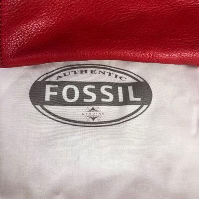 #172 FOSSIL - RED Leather GENUINE!