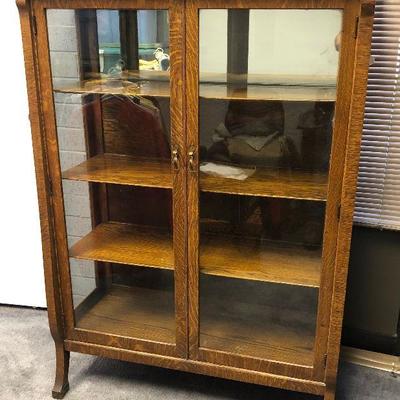 #212 Arts & Crafts Style Antique China Cabinet