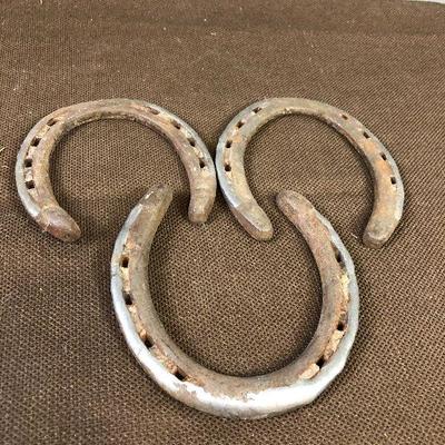 #313 HORSE SHOES from a 3 legged horse 