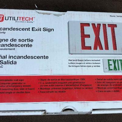 #345 EXIT SIGN NEW 