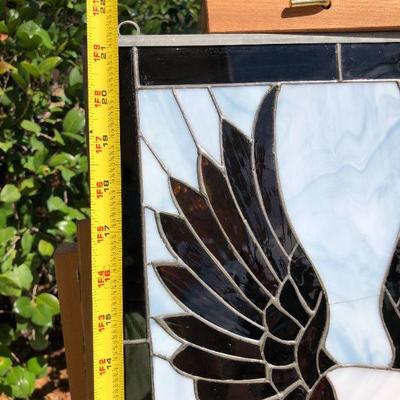 Harley Davidson Motor Cycles Logo and Eagle Stained Glass Window