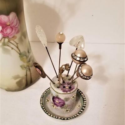 Lot #163  Vintage Hatpin collection in two holders