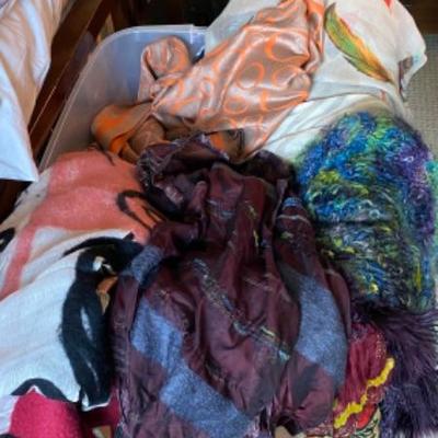 11. Large Lot of Assorted Scarves and Ponchos